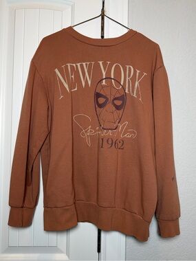 Marvel New York Spider-Man Crewneck Sweatshirt - Brown